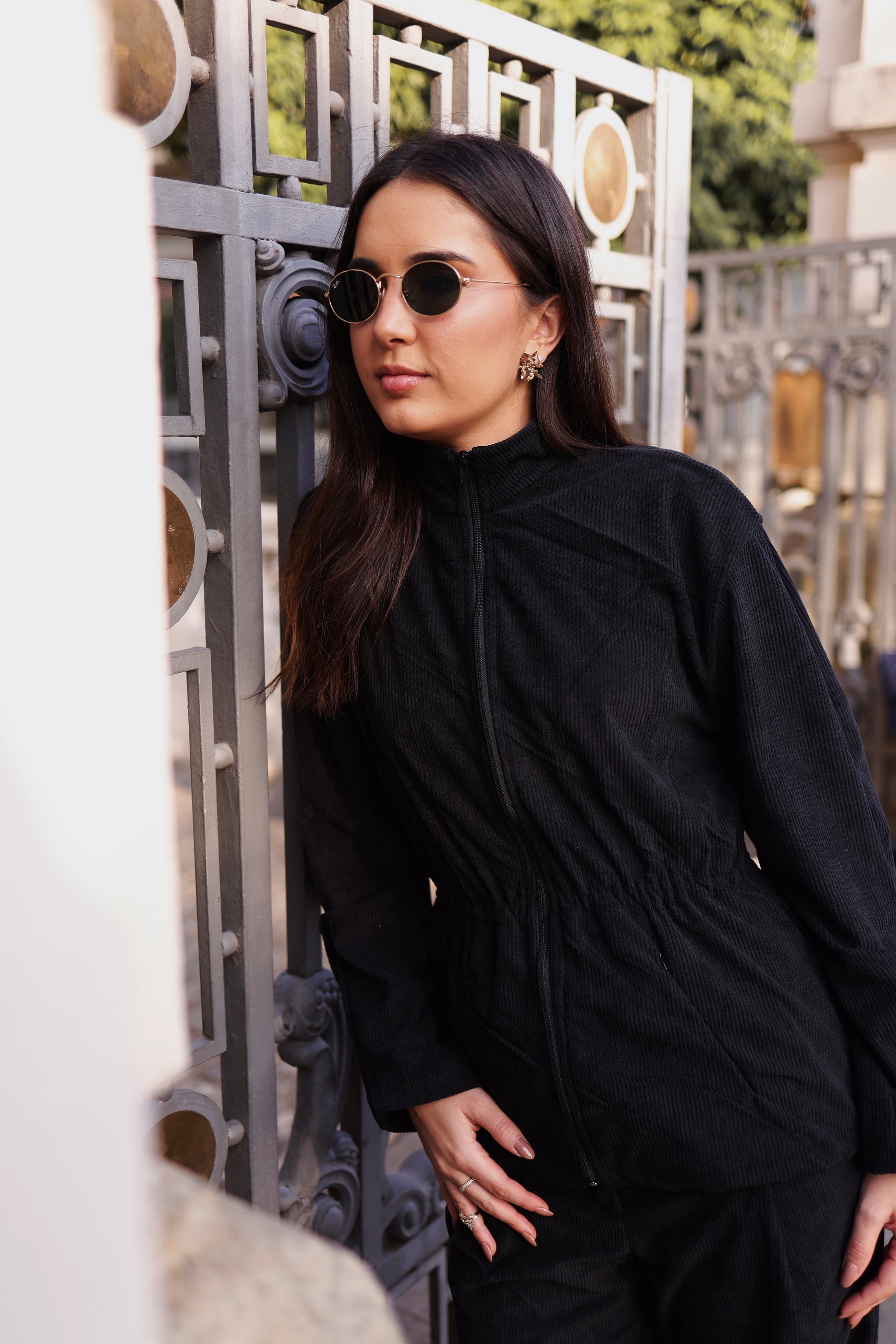 Conjunto Veludo Cotelê Preto