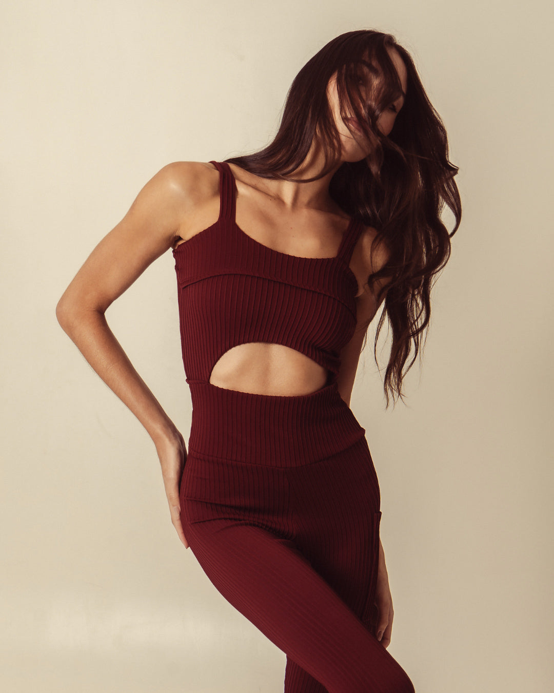 Macacão  Recortes Canelado